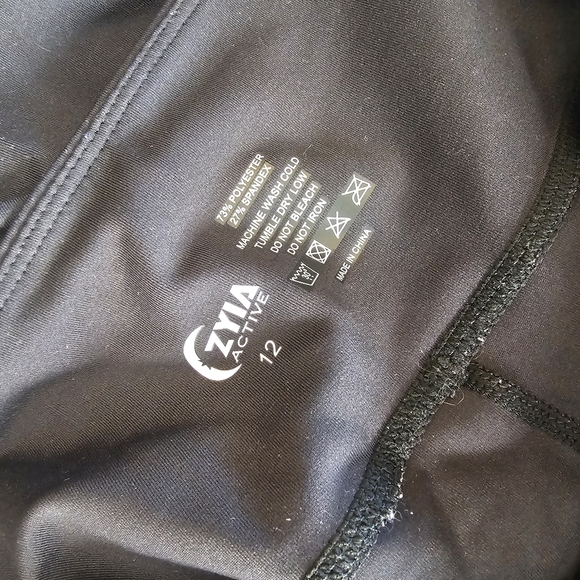 Zyia Moto Black Light N Tight Leggings sz 12 - Picture 3 of 5